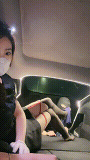 【禾未】车模S-车内黑丝美腿诱惑内裤套头捆绑 bf32051